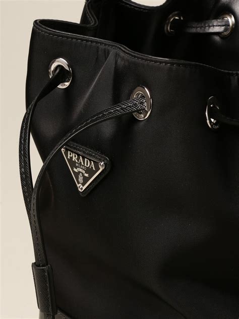 prada borsa secchielo nylon|prada nylon shoulder bag.